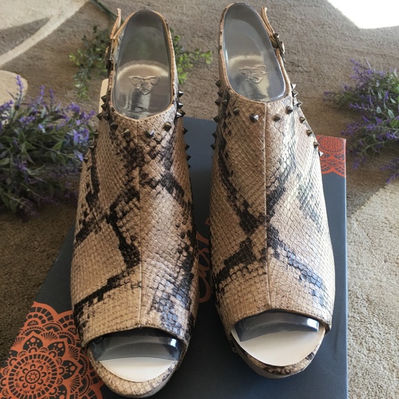 Carlos by Carlos Santana Marcia Snake Print Wedge Sandal 10 - Picture 2 of 12